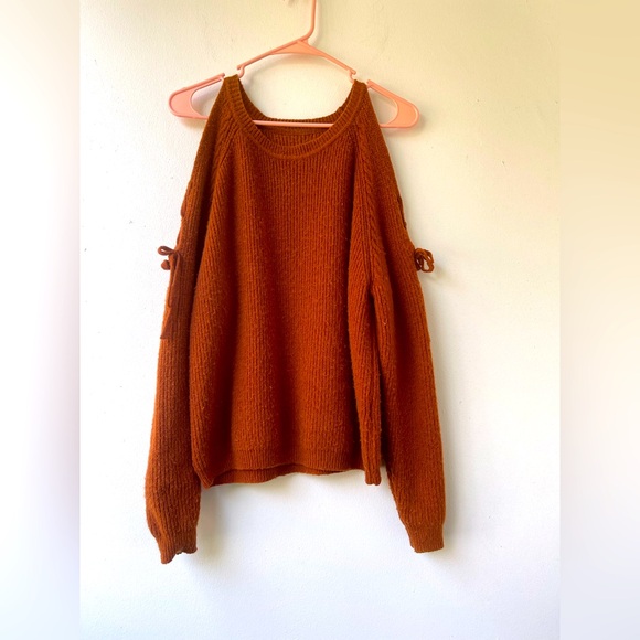 Size XL Open Arm SHEIN Orange Sweater - Picture 1 of 4